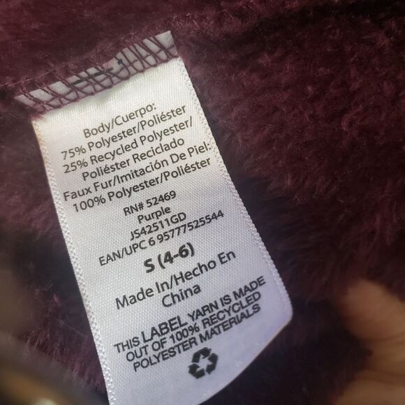 JOYSPUN Plum Purple Plush Bath Robe Women's Small - Picture 5 of 8